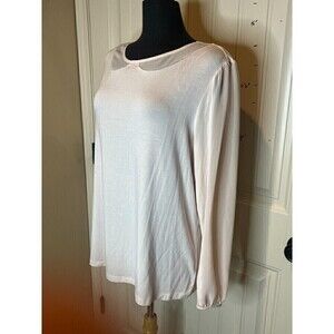 Girly xl solid creme pink long sleeve top by elle